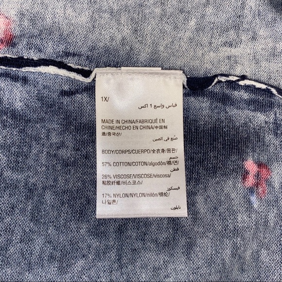 Karen Scott Floral Jersey Button Up Cardigan Sz 1X - Picture 3 of 10